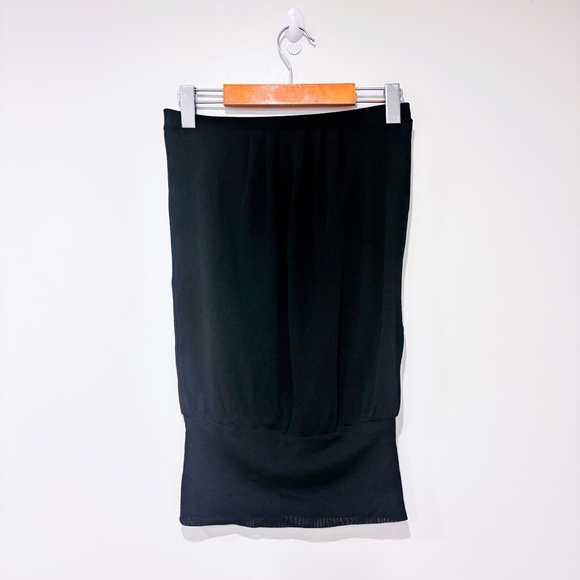SUZY SHIER Black mesh bustier top - Picture 1 of 6
